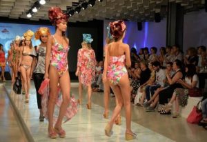 Models walking on the catwalk showcasing  the summer 2016 collections