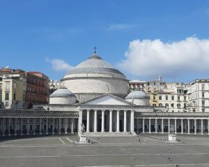Image of the front view of Piazza del Plebiscito in Naples Italy