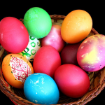 Colourful easter eggs