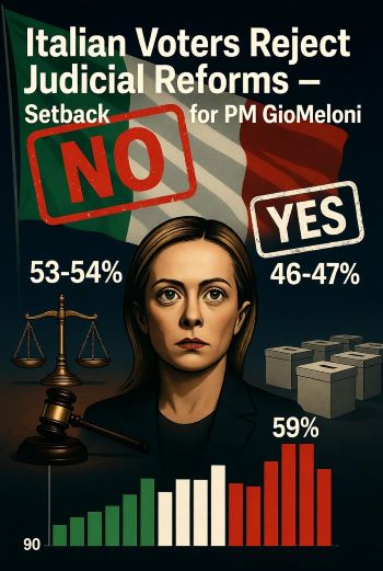 Italian voters reject judicial reforms proposed by Meloni